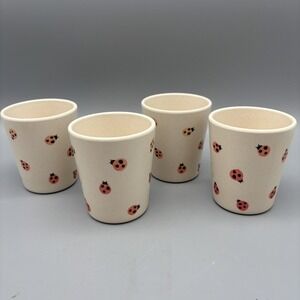 Pillowfort Children's‎ Cups Lot Of 4 Ladybugs